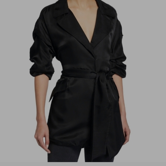 cinq a sept Jackets & Blazers - Cinq à Sept Kiera  Black Satin Blazer